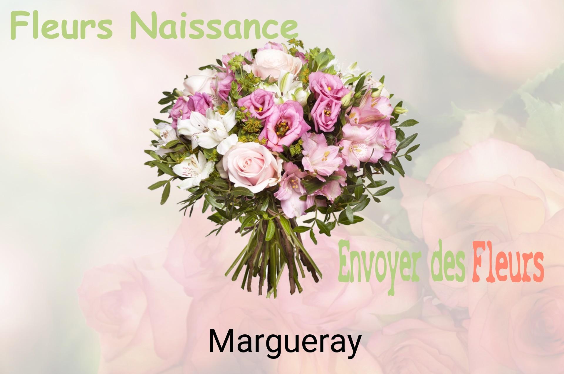 Bouquet de fleurs de naissance livré à Margueray